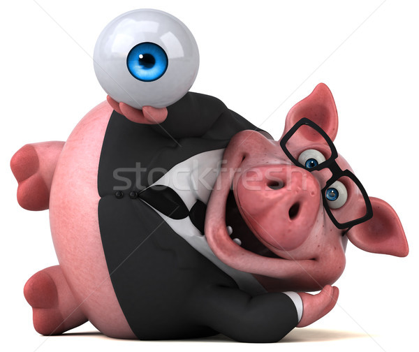 楽しい 豚 3次元の図 ビジネスマン スーツ ファーム ストックフォト © julientromeur