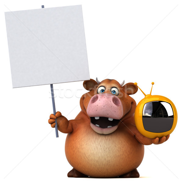 Fun cow - 3D Illustration Stock photo © julientromeur