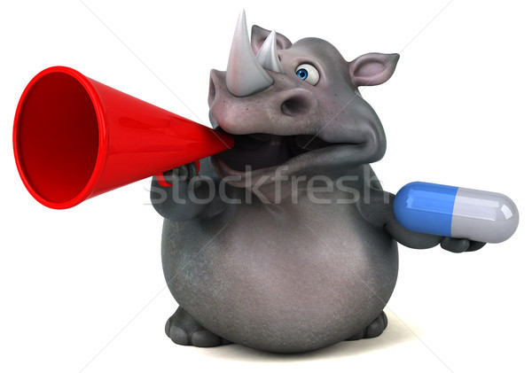 Leuk neushoorn 3d illustration vet dier indian Stockfoto © julientromeur