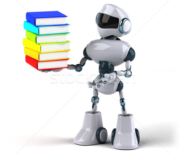 Stok fotoğraf: Robot · kitap · teknoloji · Retro · gelecek · öğretmek