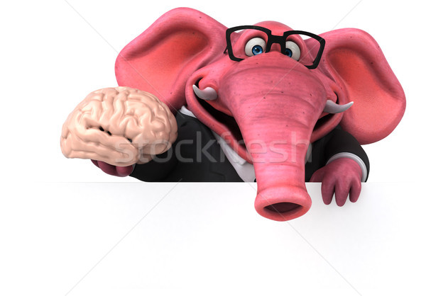 Pink elephant - 3D Illustration Stock photo © julientromeur