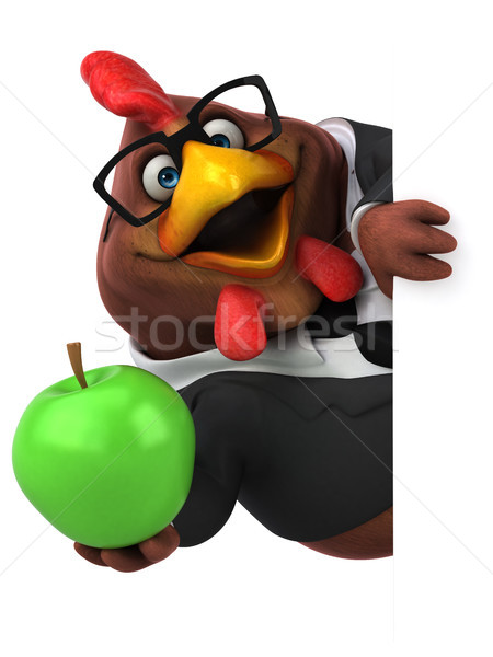 Stock photo: Fun chicken - 3D Illustration