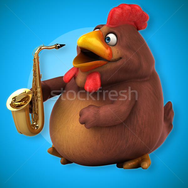 Fun chicken - 3D Illustration Stock photo © julientromeur