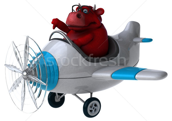 Fun red bull - 3D Illustration Stock photo © julientromeur