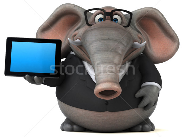 Leuk olifant 3d illustration pak afrika shirt Stockfoto © julientromeur