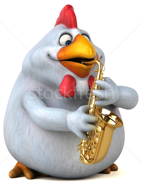 Spaß Huhn 3D-Darstellung Design Vogel Konzert Stock foto © julientromeur