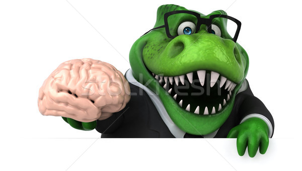 Spaß 3D-Darstellung Business Geschäftsmann Gehirn Finanzierung Stock foto © julientromeur