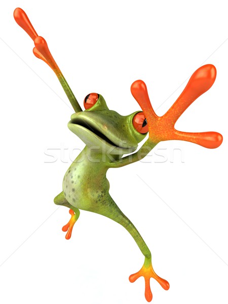 Spaß Frosch grünen Umwelt 3D Stock foto © julientromeur
