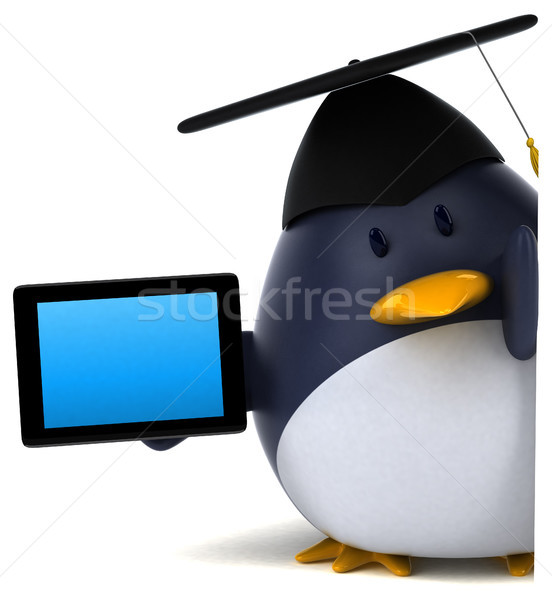 Stock photo: Fun penguin - 3D Illustration