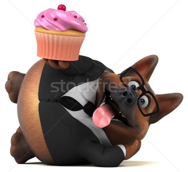 Spaß Schäfer Hund 3D-Darstellung Tier Dessert Stock foto © julientromeur