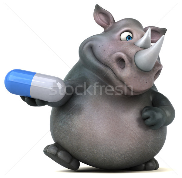 Fun rhinoceros - 3D Illustration Stock photo © julientromeur