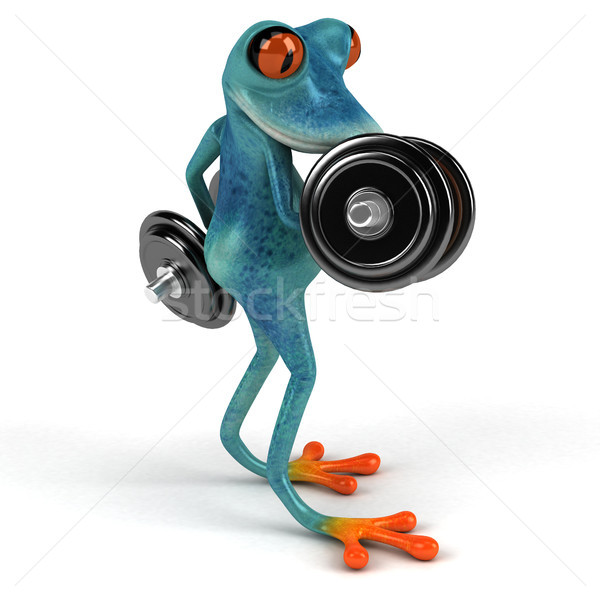 Leuk kikker 3d illustration sport milieu illustratie Stockfoto © julientromeur