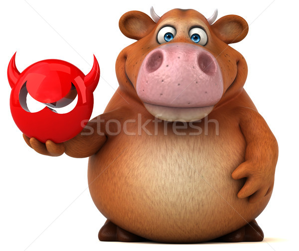 Fun cow - 3D Illustration Stock photo © julientromeur