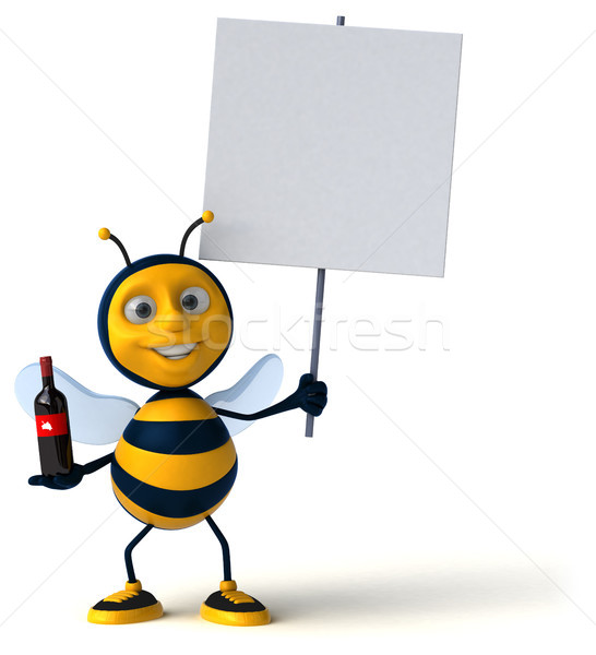 Spaß Biene Wein trinken rot Arbeitnehmer Stock foto © julientromeur
