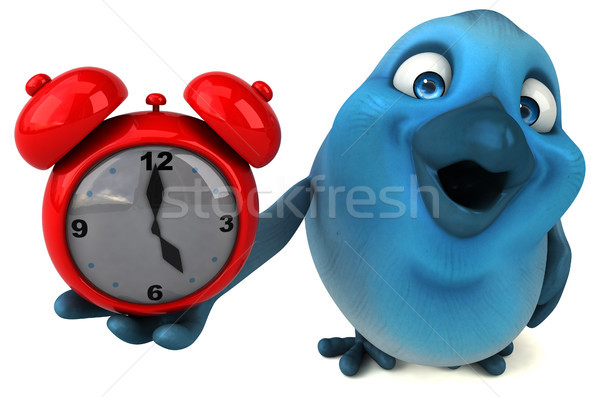 Azul aves reloj comunicación Cartoon social Foto stock © julientromeur