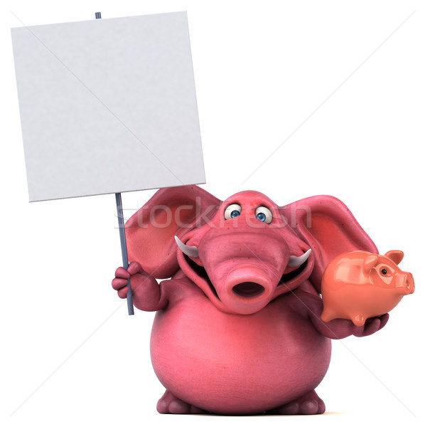 Pink elephant - 3D Illustration Stock photo © julientromeur