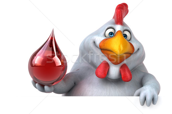 Stock photo: Fun chicken - 3D Illustration