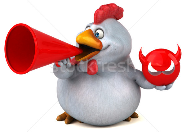Fun chicken - 3D Illustration Stock photo © julientromeur