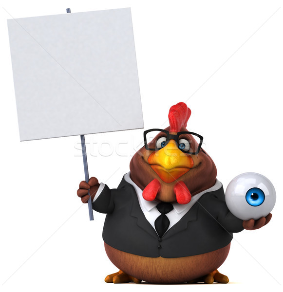 Fun chicken - 3D Illustration Stock photo © julientromeur