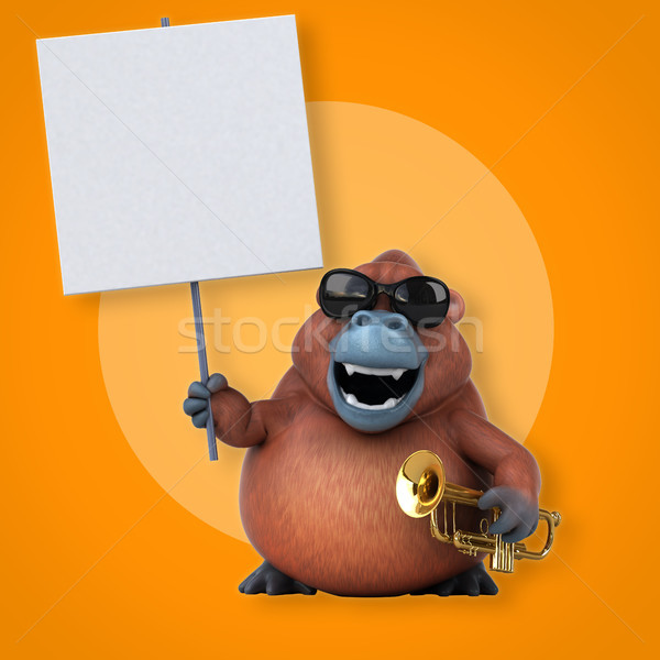 Fun orang outan - 3D Illustration Stock photo © julientromeur
