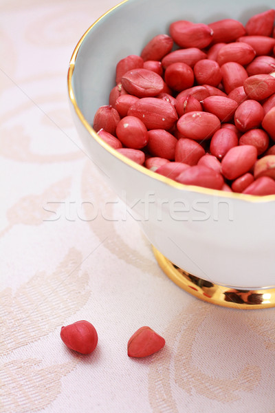 Red skin peanuts, close up Stock photo © Julietphotography