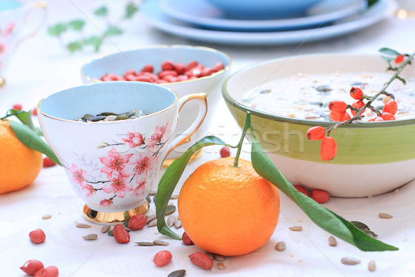 Healthy, vegetarian breakfast on the table  Stock photo © Julietphotography