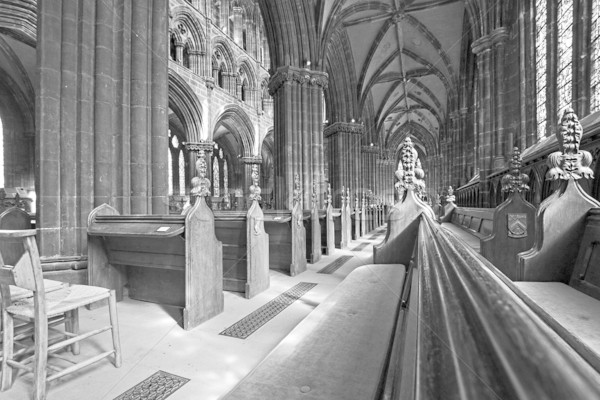 Glasgow katedral iç siyah beyaz Bina inşaat Stok fotoğraf © Julietphotography