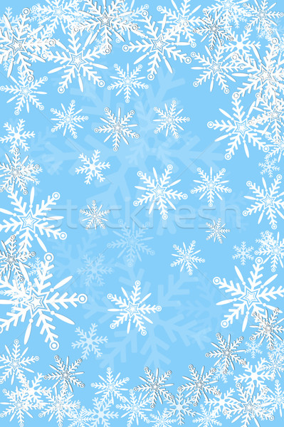 Karácsony hópelyhek terv hó háttér fehér Stock fotó © Julietphotography