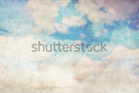 Wolken papier ontwerp achtergrond Blauw Stockfoto © Julietphotography