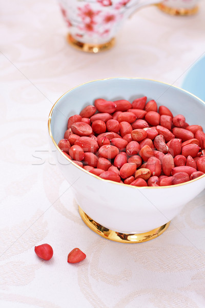 Red skin peanuts, close up Stock photo © Julietphotography