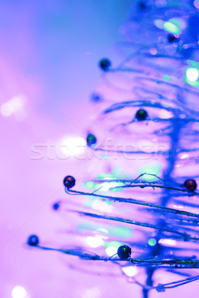 Christmas bokeh lichten kerstboom textuur Stockfoto © Julietphotography