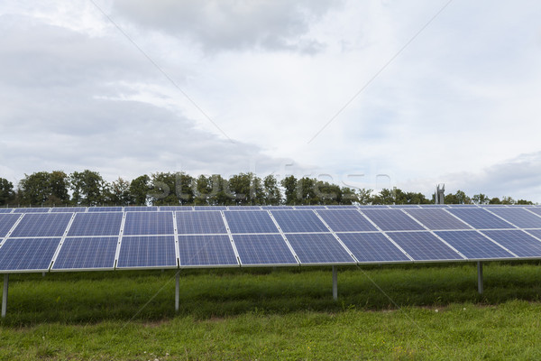 Campo azul solar alternativa energía sol Foto stock © juniart