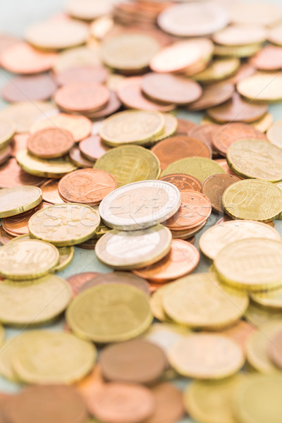 Heap of assorted Euro coins Stock photo © juniart