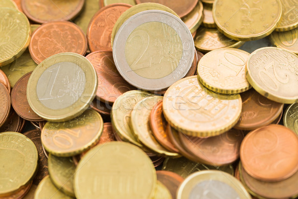 Heap of assorted Euro coins Stock photo © juniart