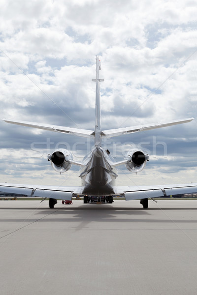 Aeronaves avión aeropuerto nublado cielo sol Foto stock © juniart