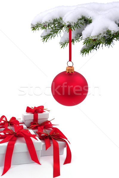 Foto stock: Natal · tempo · sempre-viva · enfeitar · árvore · vidro