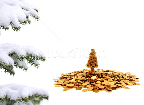 Copac fericire Crăciun timp alb Imagine de stoc © kaczor58