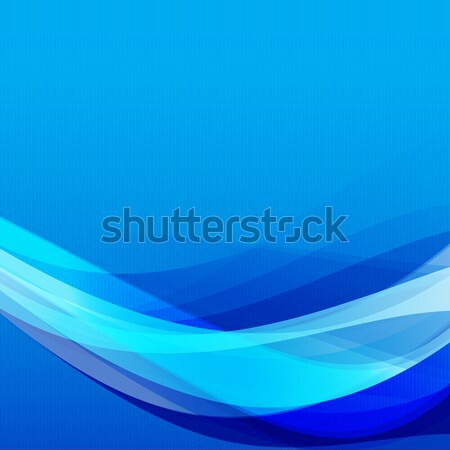 Résumé bleu clair courbe vague élément vecteur Photo stock © kaikoro_kgd