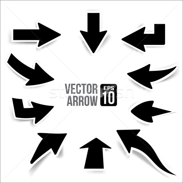 Arrow symbol with drop shadow 001 Stock photo © kaikoro_kgd