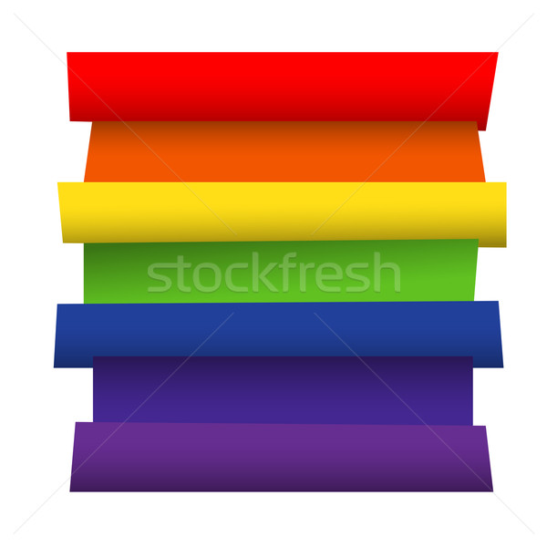 [[stock_photo]]: Infographie · coloré · Rainbow · papier · stripe · bannières