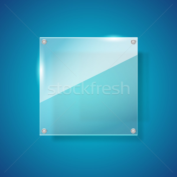 Abstract gross shiny glass on blue background Stock photo © kaikoro_kgd