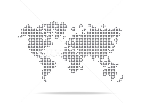 Dot  world map isolated on the white background Stock photo © kaikoro_kgd