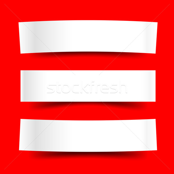 Abstract blank paper with shadow on solid red background Stock photo © kaikoro_kgd