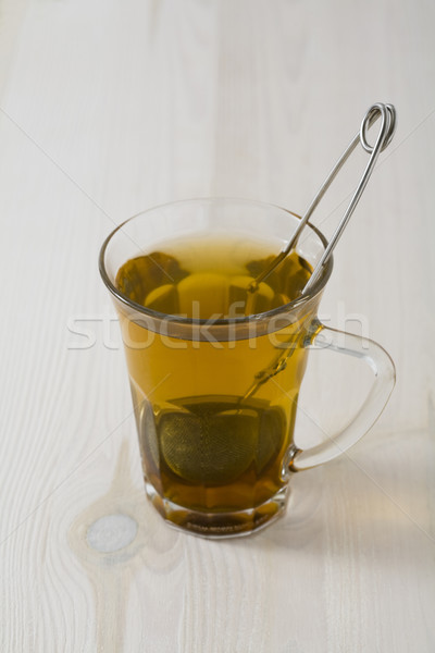Glass of green tea Stock photo © Kajura