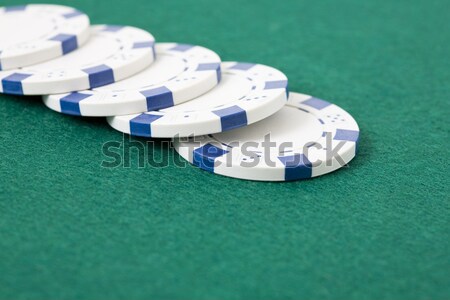 Row of poker chips Stock photo © Kajura