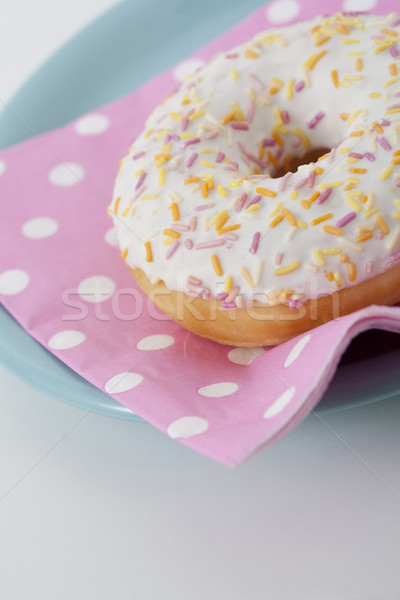 Donut Vereisung fleckig rosa Stock foto © Kajura