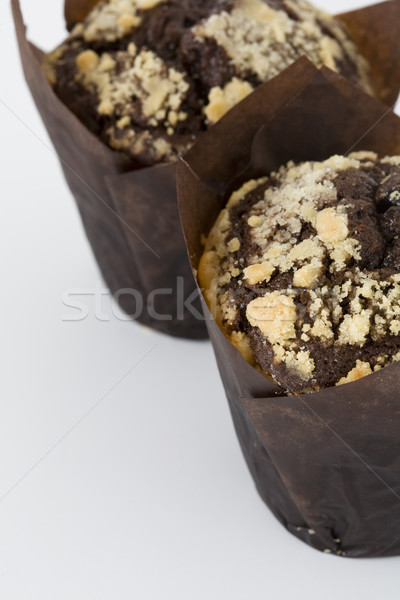 Chocolat muffins deux papier brun lumière [[stock_photo]] © Kajura