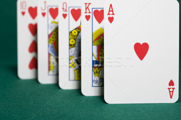 Reale primo piano cuore mano poker Foto d'archivio © Kajura