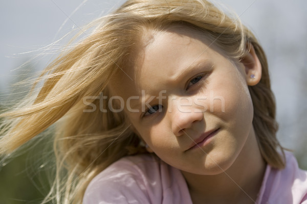 Regarder jeune fille extérieur portrait [[stock_photo]] © Kajura