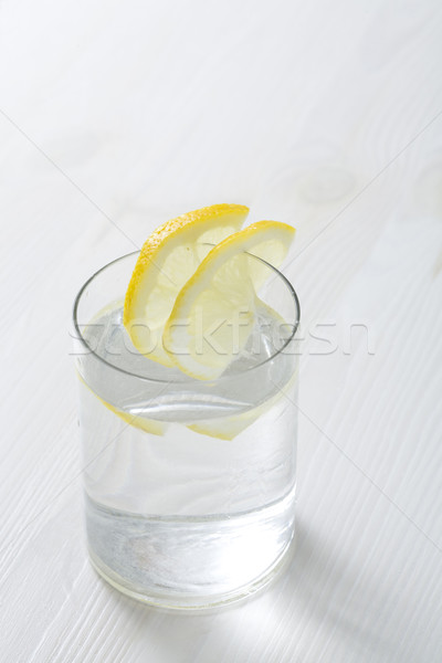 Citron eau verre deux tranches [[stock_photo]] © Kajura